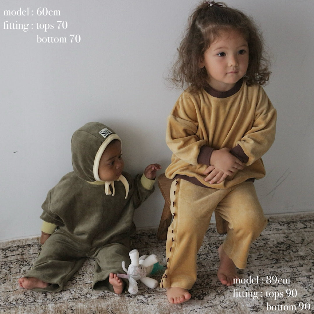 VELOUR LONG SLEEVE TOPS