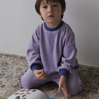 VELOUR LONG SLEEVE TOPS