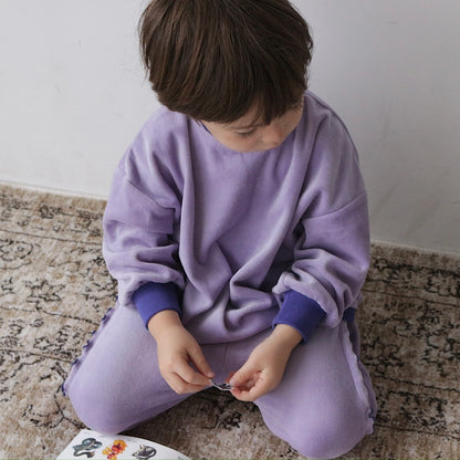 VELOUR LONG SLEEVE TOPS