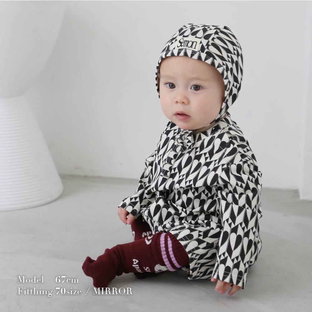 Pattern Long Sleeve Rompers