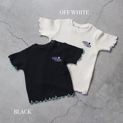 【FAIR対象】 
WAFFLE EMBROIDERED HALF SLEEVE TEE