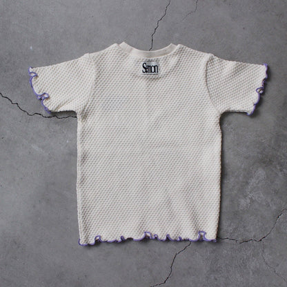 【FAIR対象】 
WAFFLE EMBROIDERED HALF SLEEVE TEE