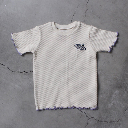 【FAIR対象】 
WAFFLE EMBROIDERED HALF SLEEVE TEE