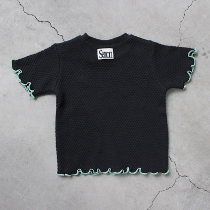 【FAIR対象】 
WAFFLE EMBROIDERED HALF SLEEVE TEE