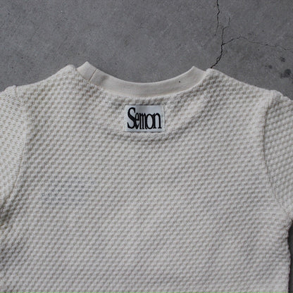 【FAIR対象】 
WAFFLE EMBROIDERED HALF SLEEVE TEE