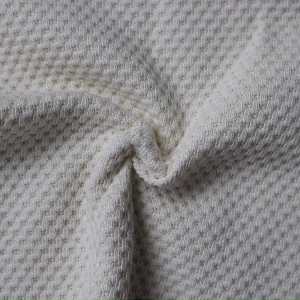 WAFFLE EMBROIDERED HALF SLEEVE TEE