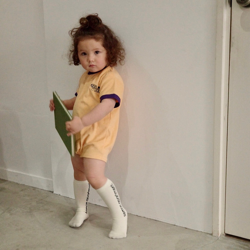 PILE PIPING HALF SLEEVE ROMPERS