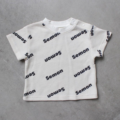【FAIR対象】 WAFFLE PRINT HALF SLEEVE TEE