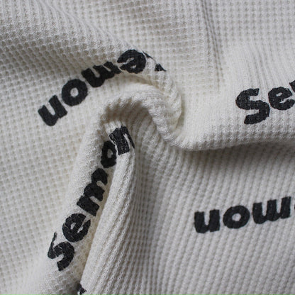 【FAIR対象】 WAFFLE PRINT HALF SLEEVE TEE