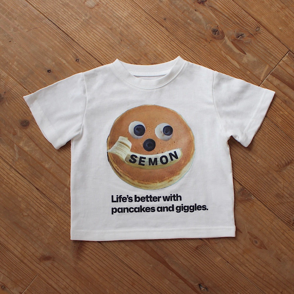 パンケーキさまへ♡23区❤︎コットン100% LOGO T-shirt ベージュ PANCAKE PRINT T SHIRT – Semon ApartMent