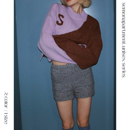 【 unisex series 】SA 2TONE KNIT 【ご注文から2週間以内でお届け】