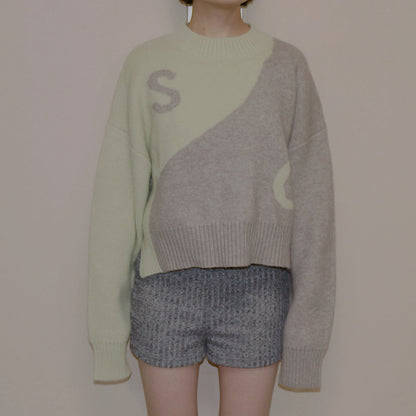【 unisex series 】SA 2TONE KNIT 【ご注文から2週間以内でお届け】