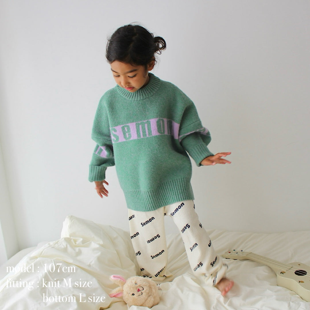 【ご注文から2週間以内でお届け】SEMON LOGO KNIT