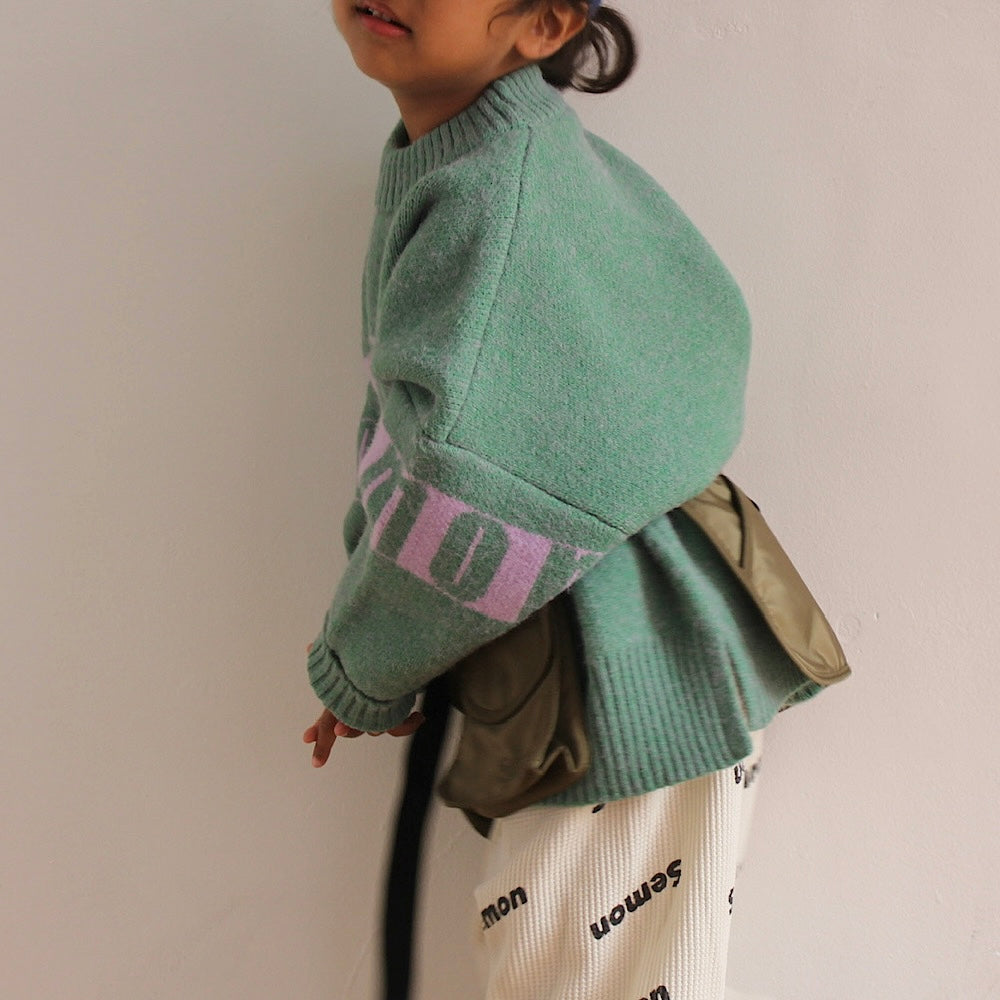 【ご注文から2週間以内でお届け】SEMON LOGO KNIT