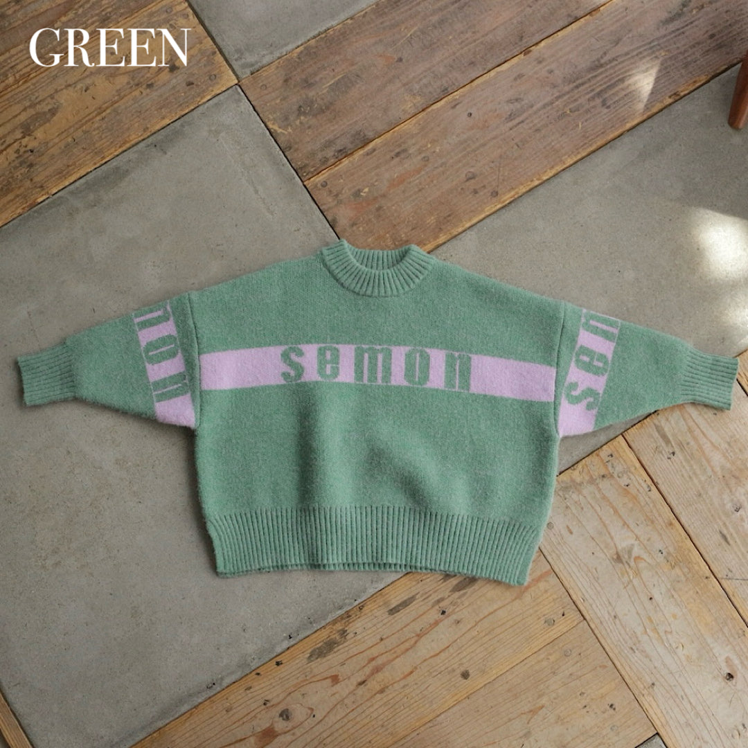 【ご注文から2週間以内でお届け】SEMON LOGO KNIT