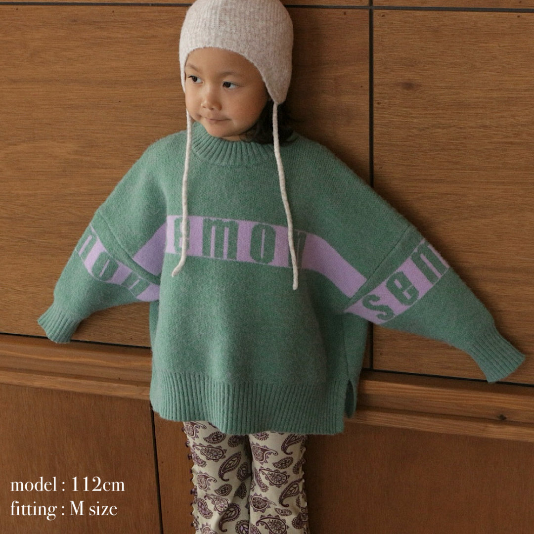 【ご注文から2週間以内でお届け】SEMON LOGO KNIT