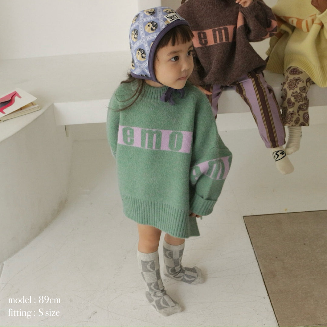 【ご注文から2週間以内でお届け】SEMON LOGO KNIT