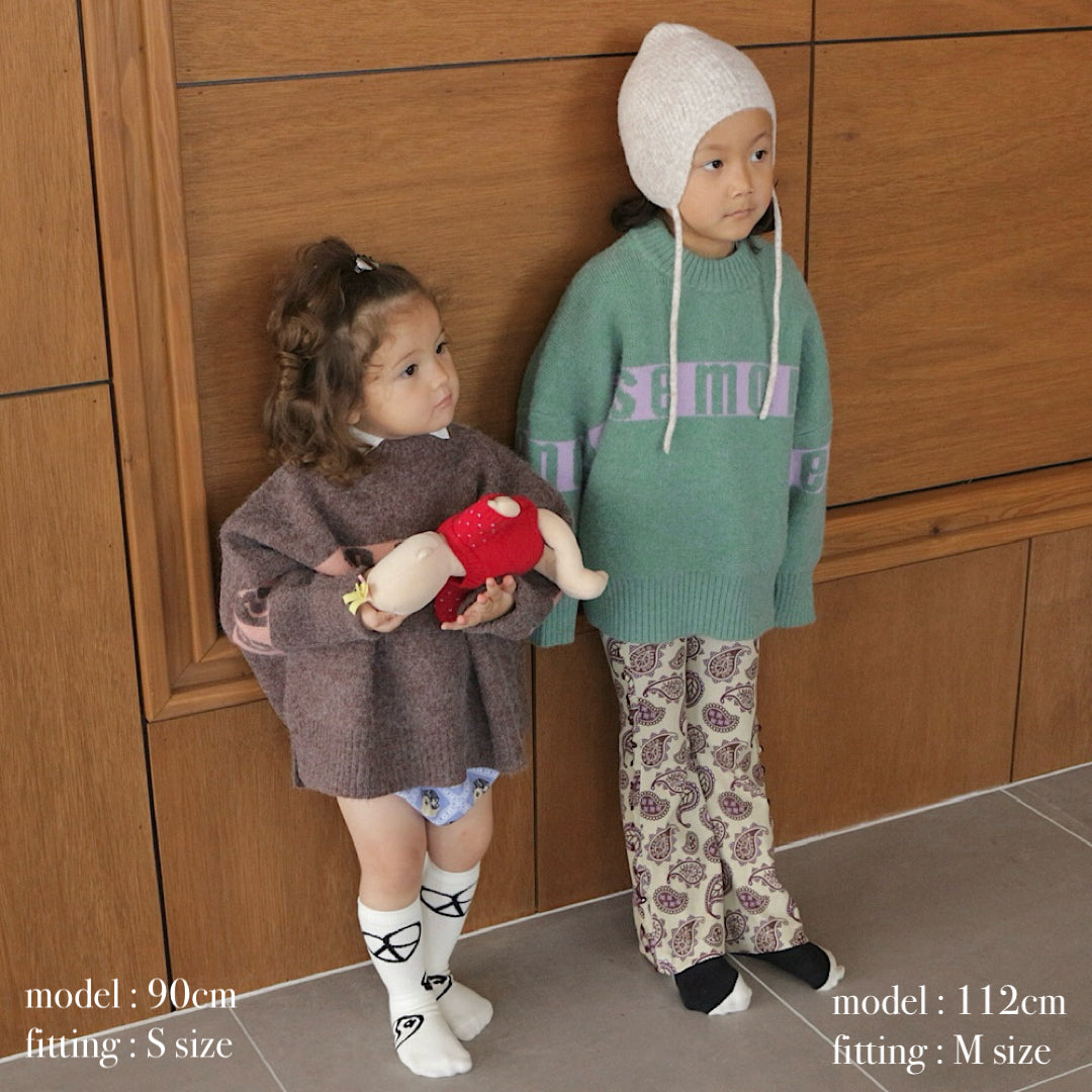 【ご注文から2週間以内でお届け】SEMON LOGO KNIT