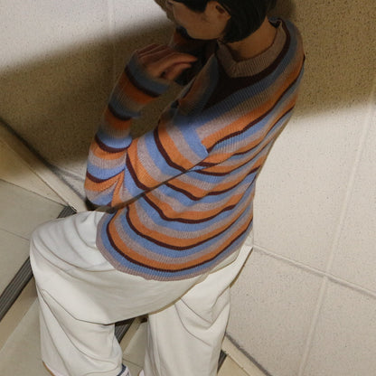 【ladies series】MULTI BORDER KNIT