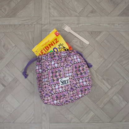 3SET QUILTED DRAWSTRING BAGS