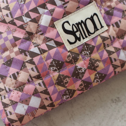 3SET QUILTED DRAWSTRING BAGS