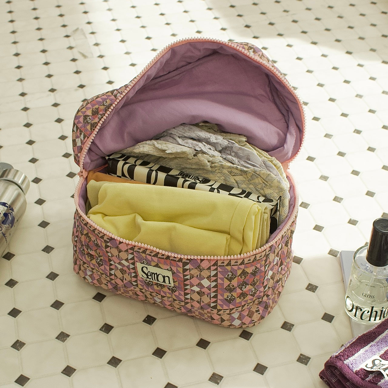 Quilted Vanity Pouch