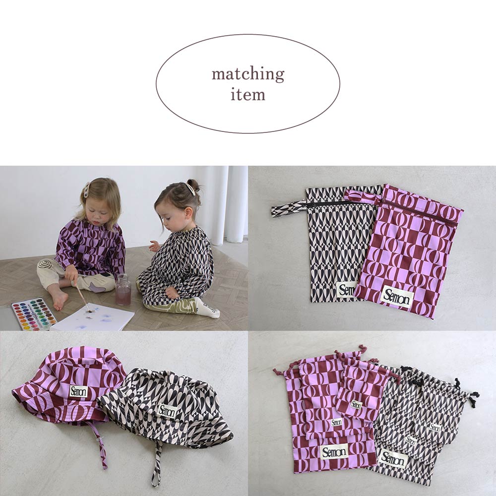 3SET PATTERN DRAWSTRING BAGS