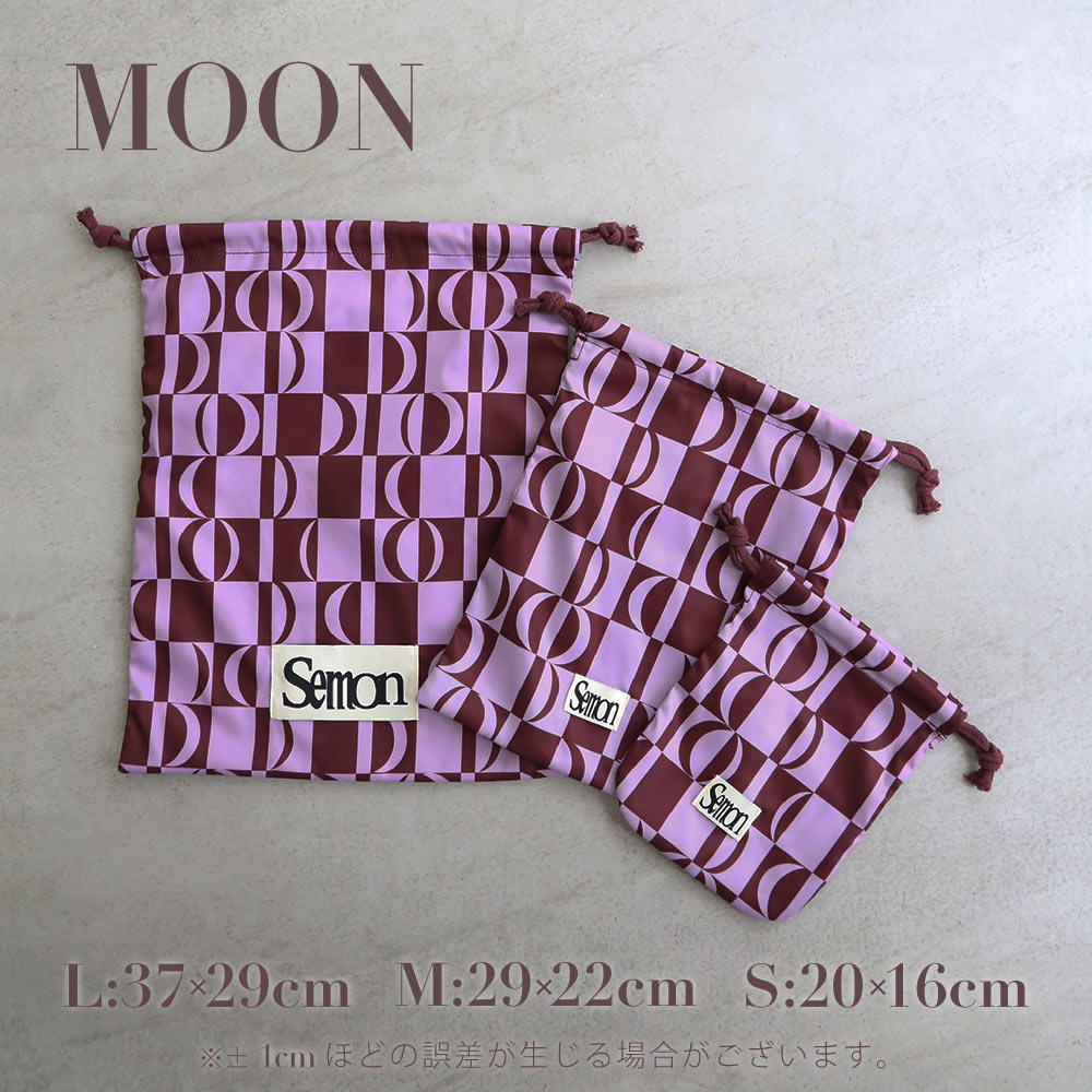 3SET PATTERN DRAWSTRING BAGS