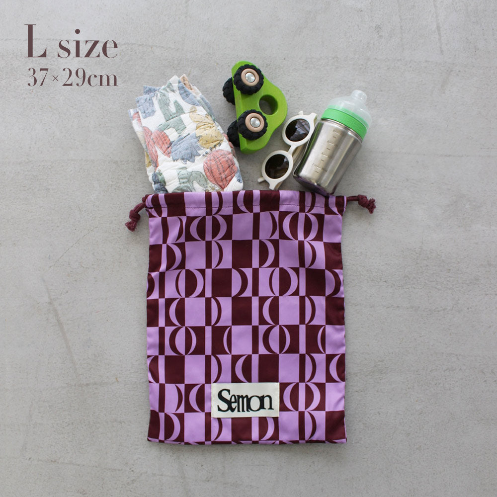 3SET PATTERN DRAWSTRING BAGS